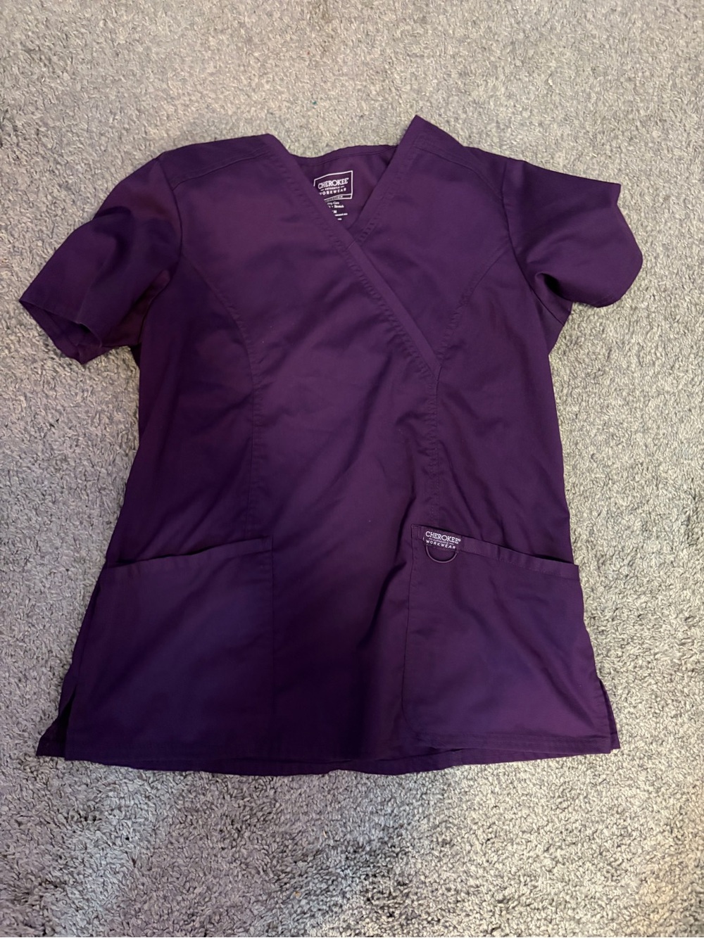 Cherokee Girls' Deep Purple Wrap-Front Dress